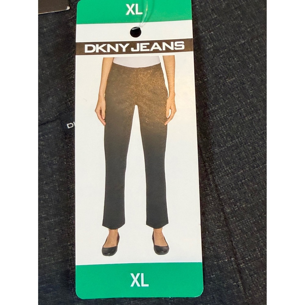 DKNY Jeans Womens XL Gray Straight Leg Stretch Pants Business Casual Workwear